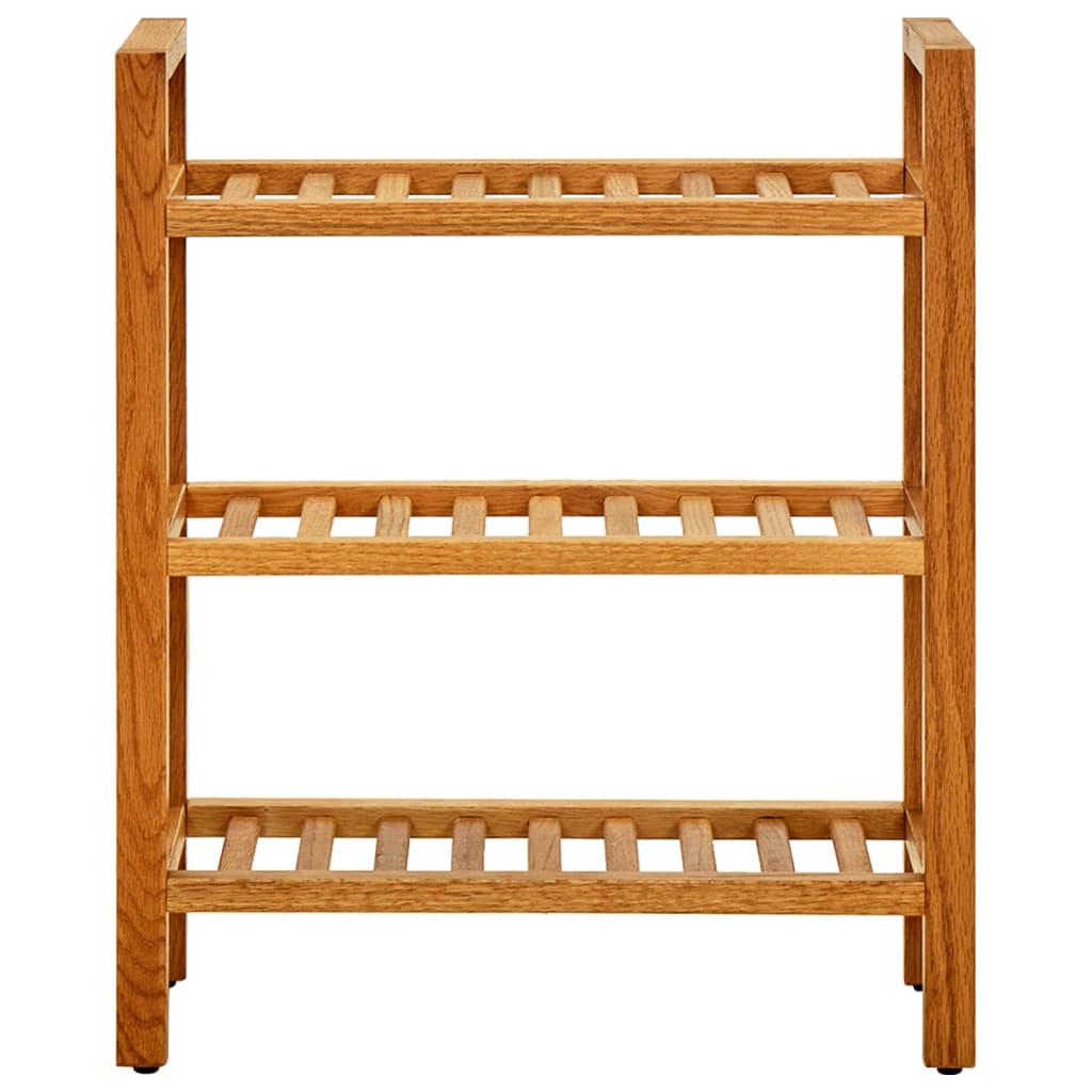 Vidaxl shoe rack with 3 shelves 50x27x60 cm solid oak