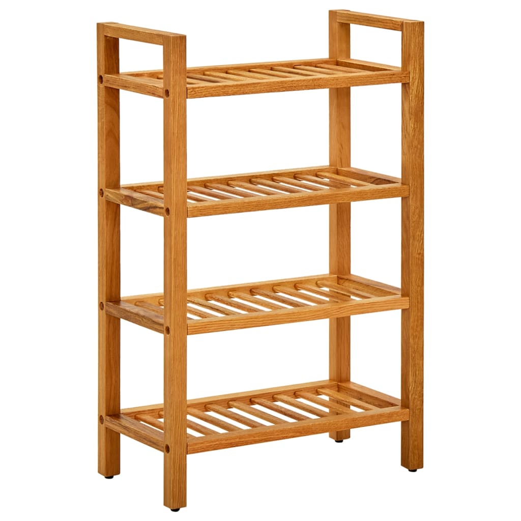 Vidaxl Shoe Rack se 4 policemi 50x27x80 cm pevný dub