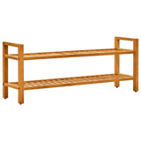 Vidaxl shoe rack with 2 shelves 100x27x40 cm solid oak