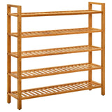 Vidaxl Shoe Rack s 5 policemi 100x27x100 cm pevný dub