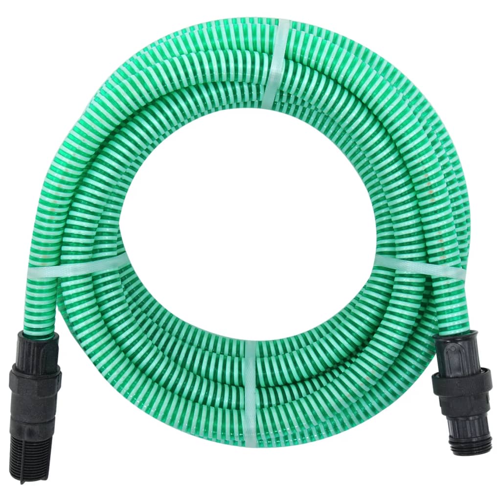 Vidaxl Sugende slange med PVC -koblinger 1.1 '' 4 M PVC Green