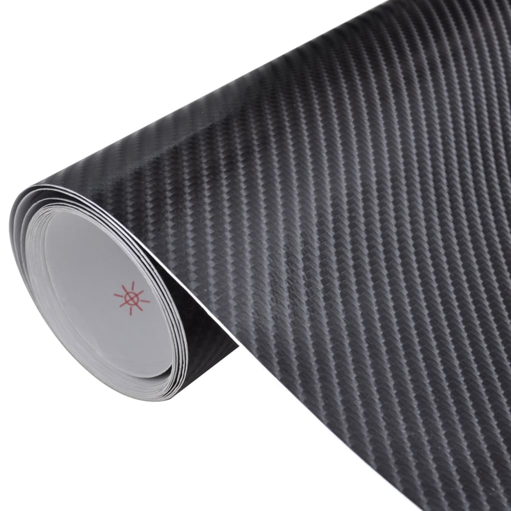 VIDAXL 2 ST AUTOFOLIE 4D 100x150 cm + 50x150 cm Schwarz