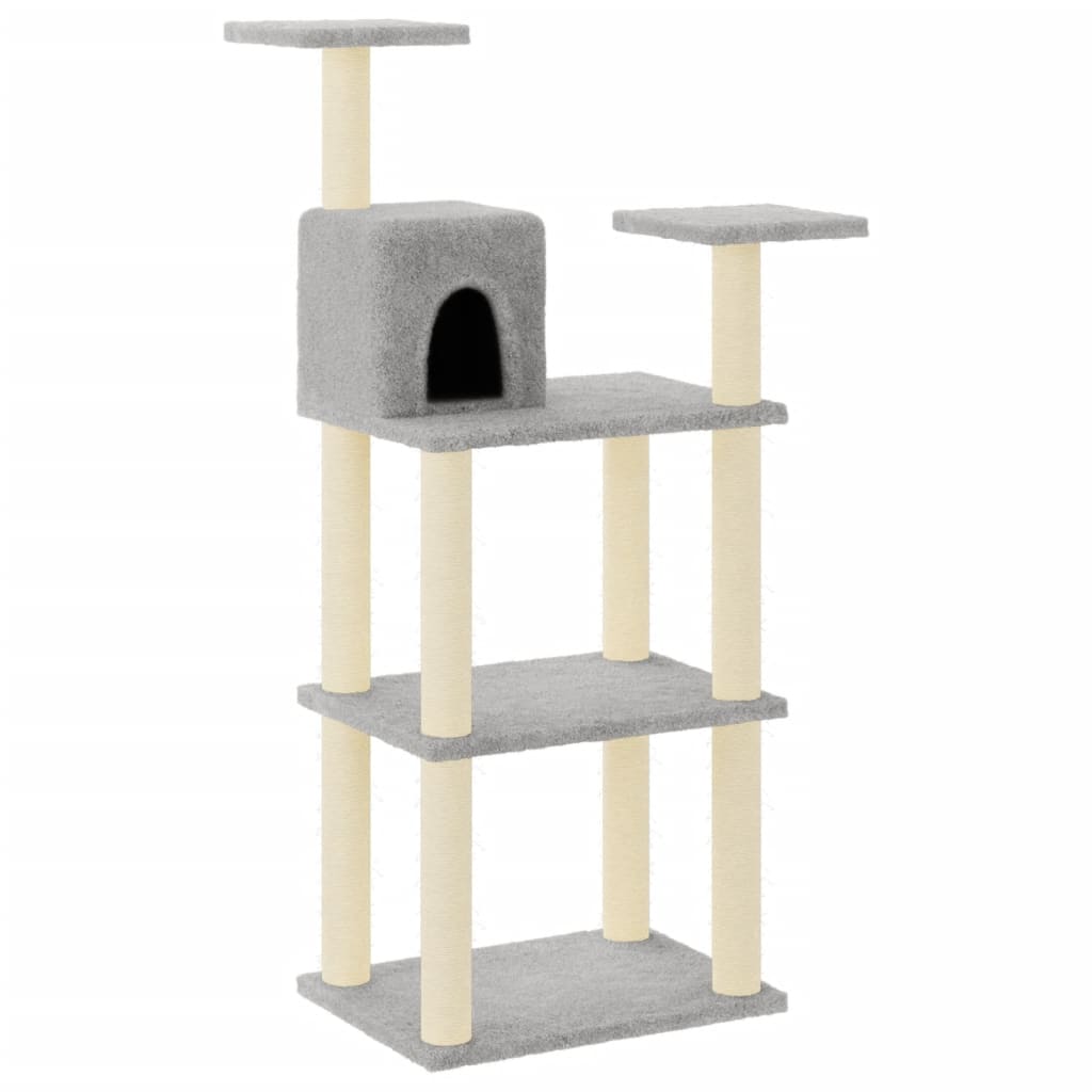 Vidaxl Cat Scracking Post se sisal škrábanci 118,5 cm světle šedá