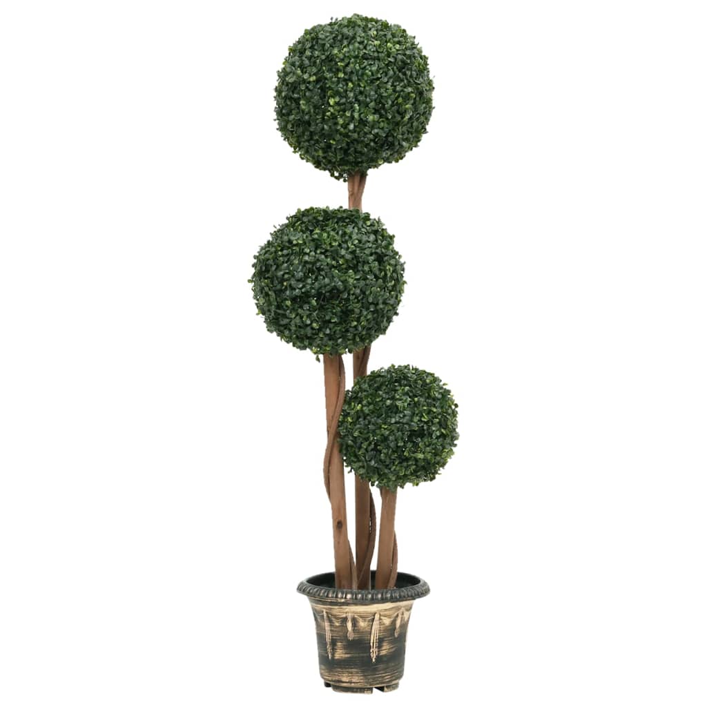 Vidaxl kunstig plante med pot buxus boldannelse 119 cm grøn