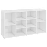 Vidaxl Shoes Bank 103x30x54.5 cm de madera procesada de alto brillo blanco