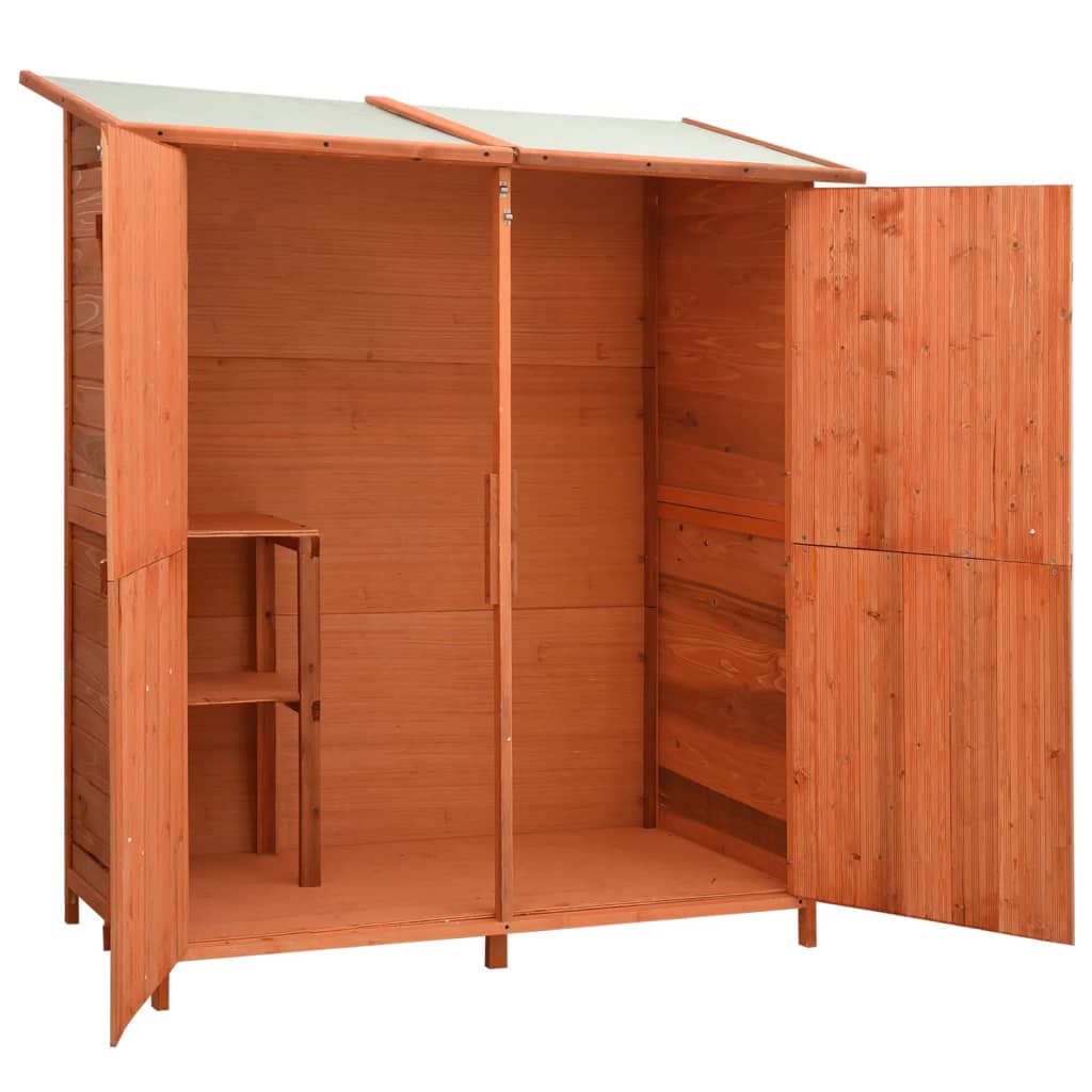 Vidaxl Garden Shed 136x75x160 cm Solid Pinewood