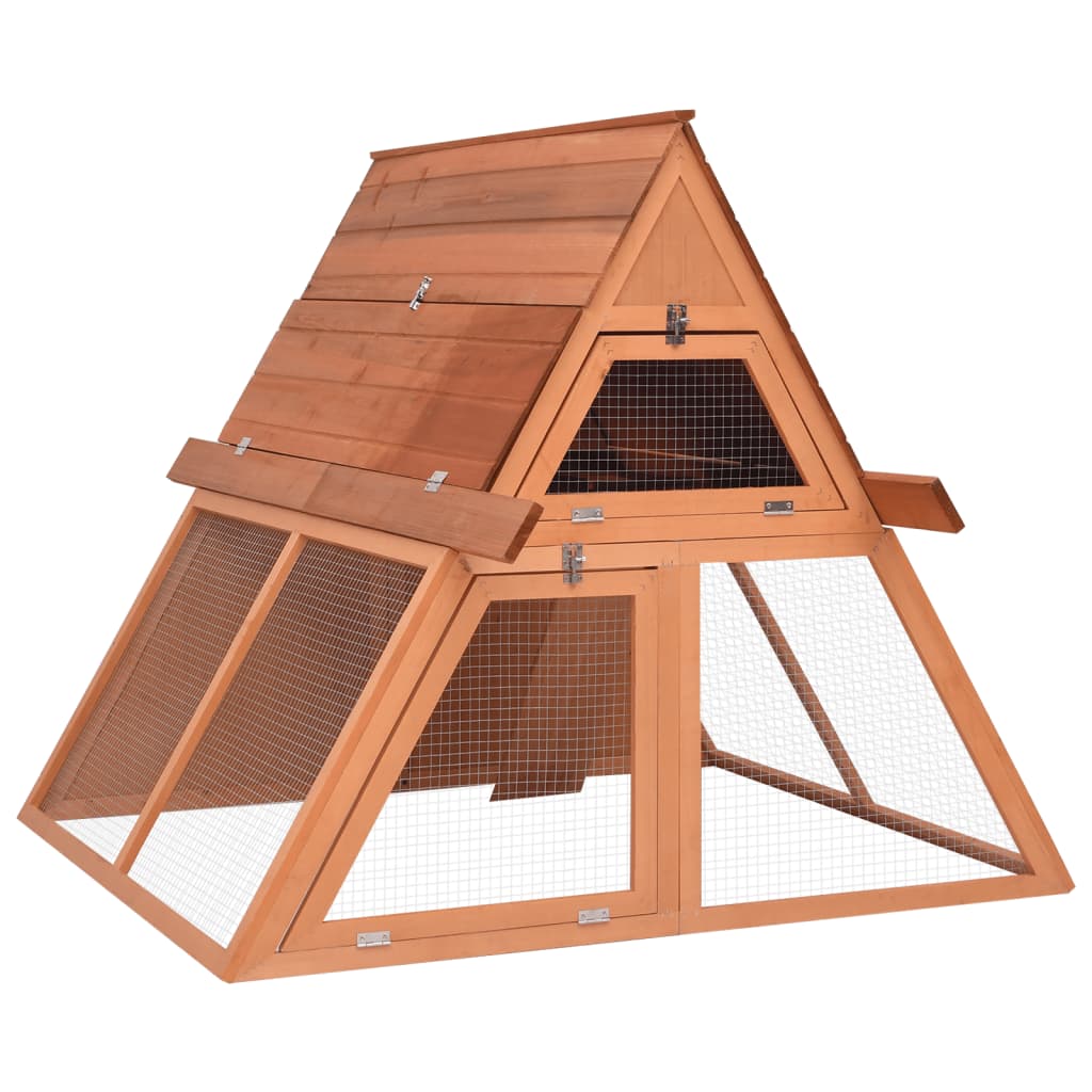 VidaXL Rabbit hutch 152x127x109.5 cm Solid pinewood