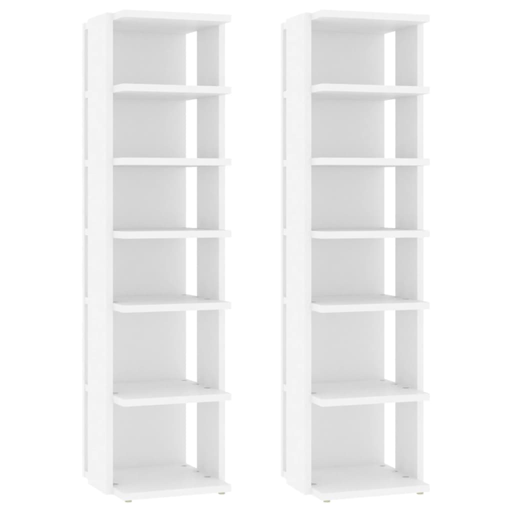 Omare za čevlje Vidaxl 2 PCS 27.5x27x102 cm predelana lesa bela