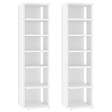 Omare za čevlje Vidaxl 2 PCS 27.5x27x102 cm predelana lesa bela