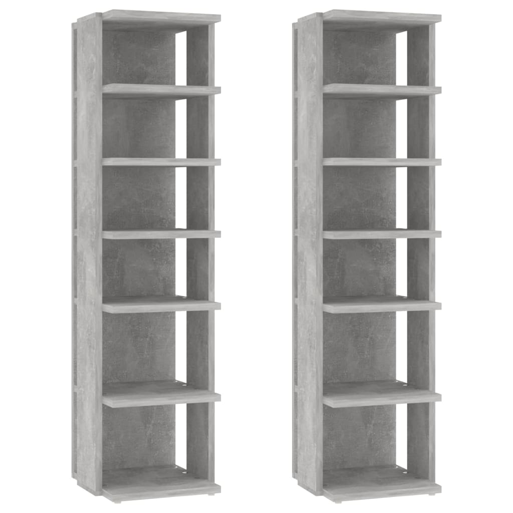 Vidaxl Shoe Cabinets 2 St 27.5x27x102 cm betonpris