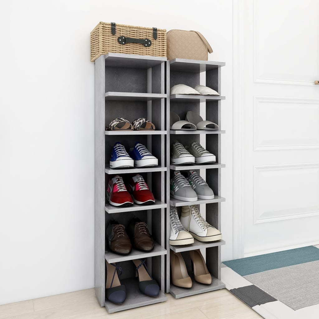 Vidaxl Shoe Cabinets 2 St 27.5x27x102 cm betonpris