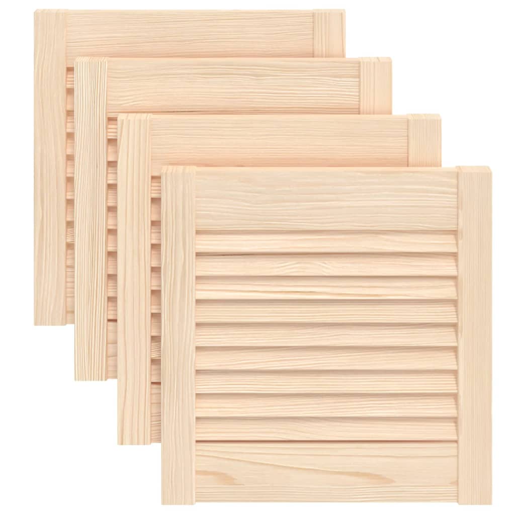 VidaXL Cabinet doors with slats 4 st 39.5x39.4 cm solid pine