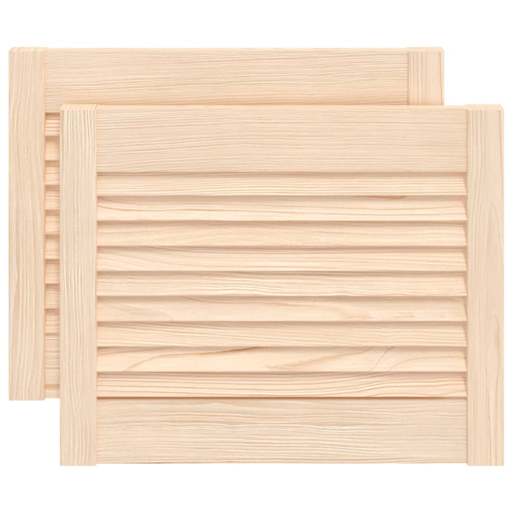 VidaXL Cabinet doors with slats 2 pcs 39.5x49.4 cm Solid pine