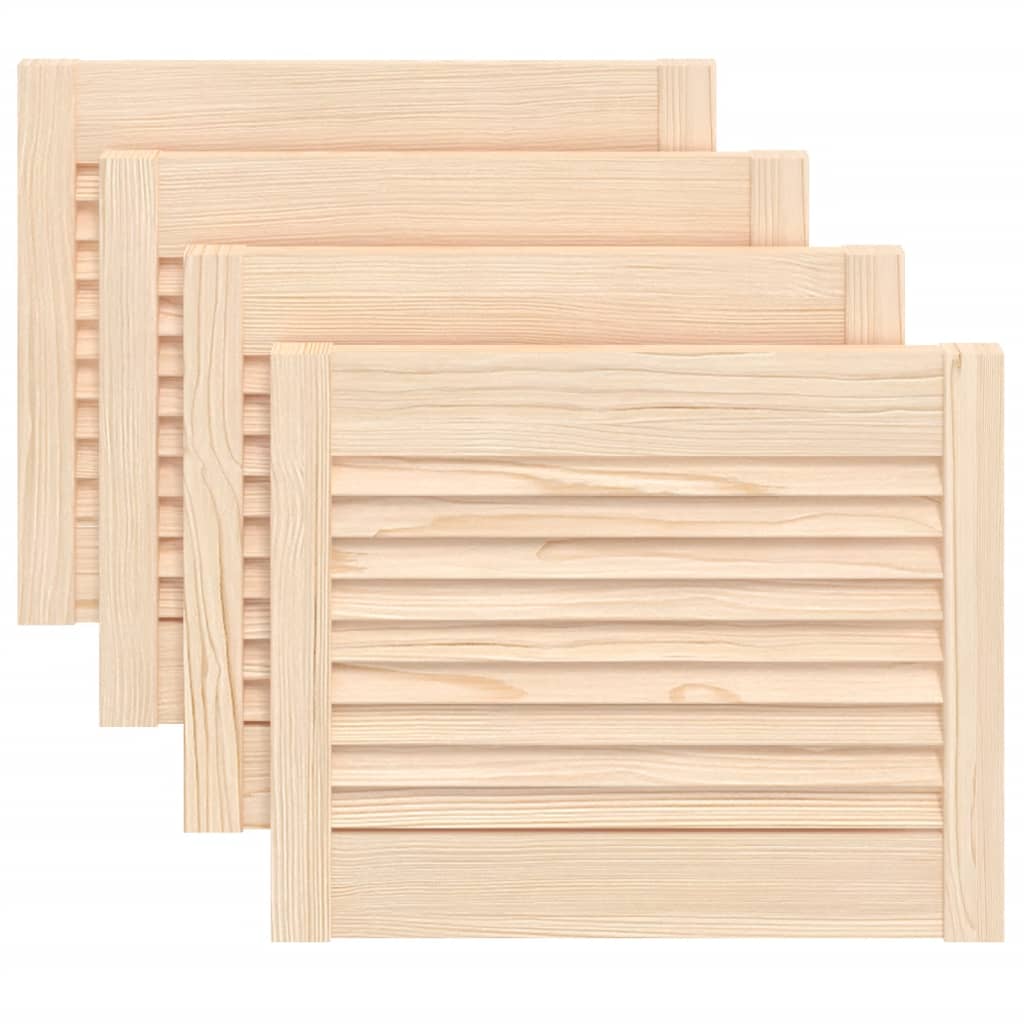 VidaXL Cabinet doors with slats 4 pcs 39.5x49.4 cm Solid pine