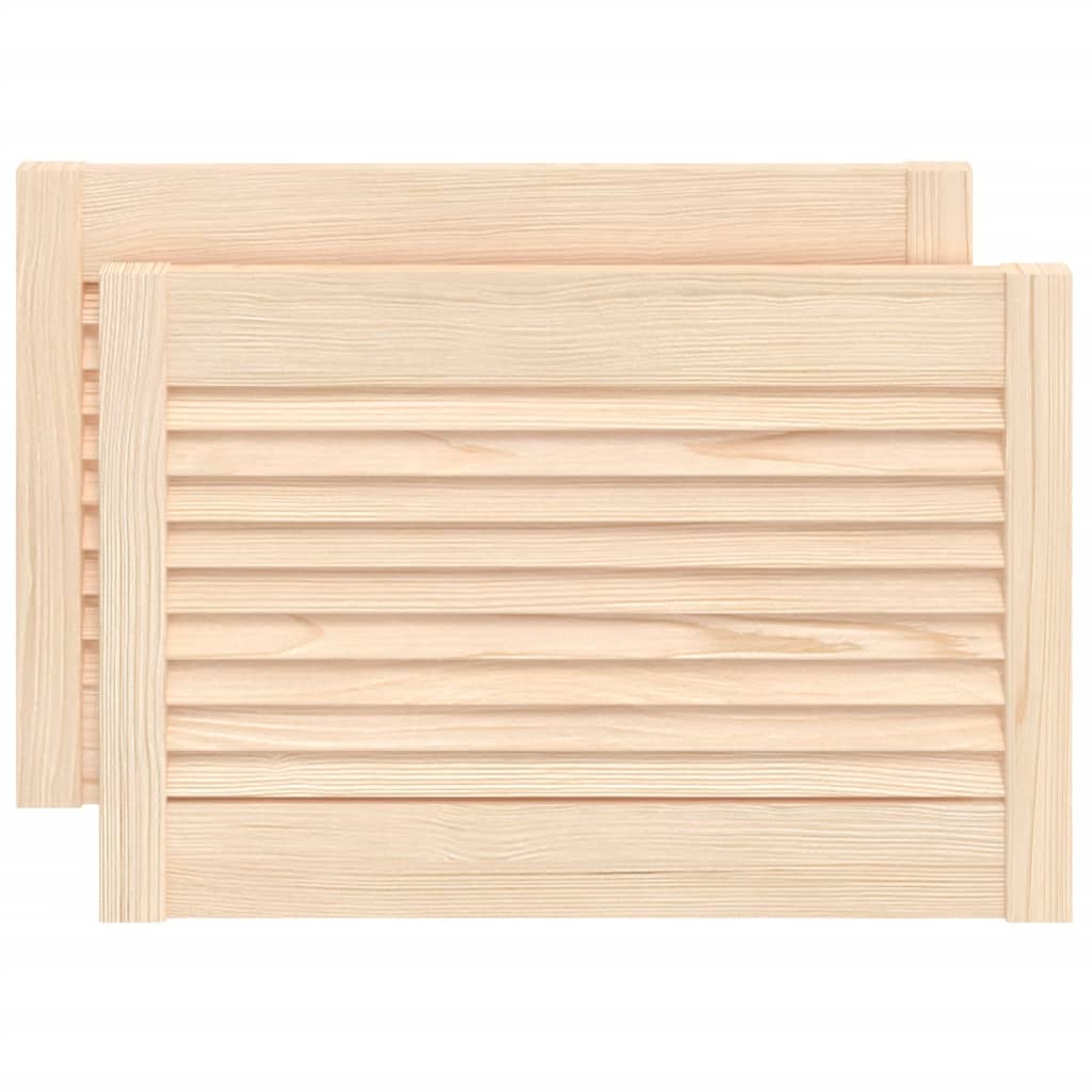 VidaXL Cabinet doors with slats 2 pcs 39.5x59.4 cm Solid pine