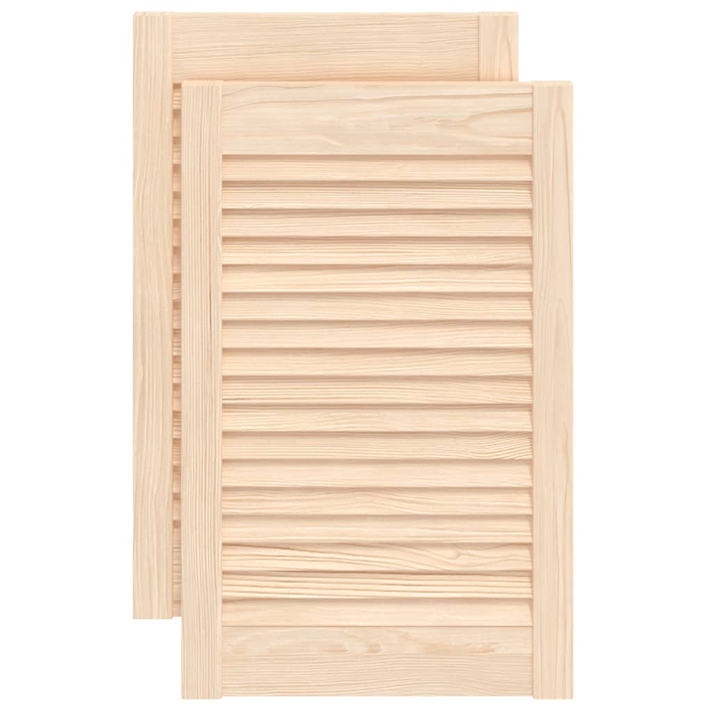 VidaXL Cabinet doors with slats 2 pcs 61.5x39.4 cm Solid pine