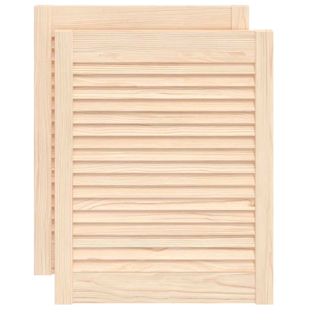 VidaXL Cabinet doors with slats 2 pcs 61.5x49.4 cm solid pine