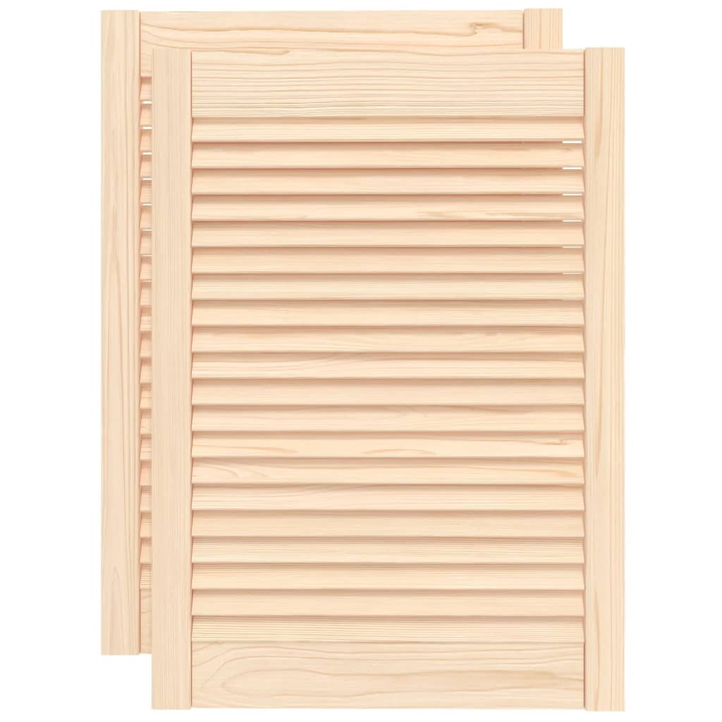 VidaXL Cabinet doors with slats 2 pcs 69x49.4 cm Solid pine