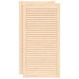 VidaXL Cabinet doors with slats 2 pcs 99.3x49.4 cm solid pine