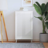 VidaXL Cabinet door with slats 99.3x59.4 cm Solid pine white