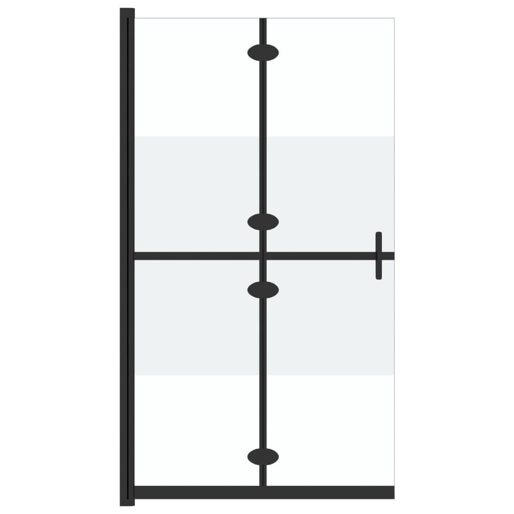 Vidaxl Walk-In Shower Wall Plegable 70x190 cm ESG-Glas Halfmat