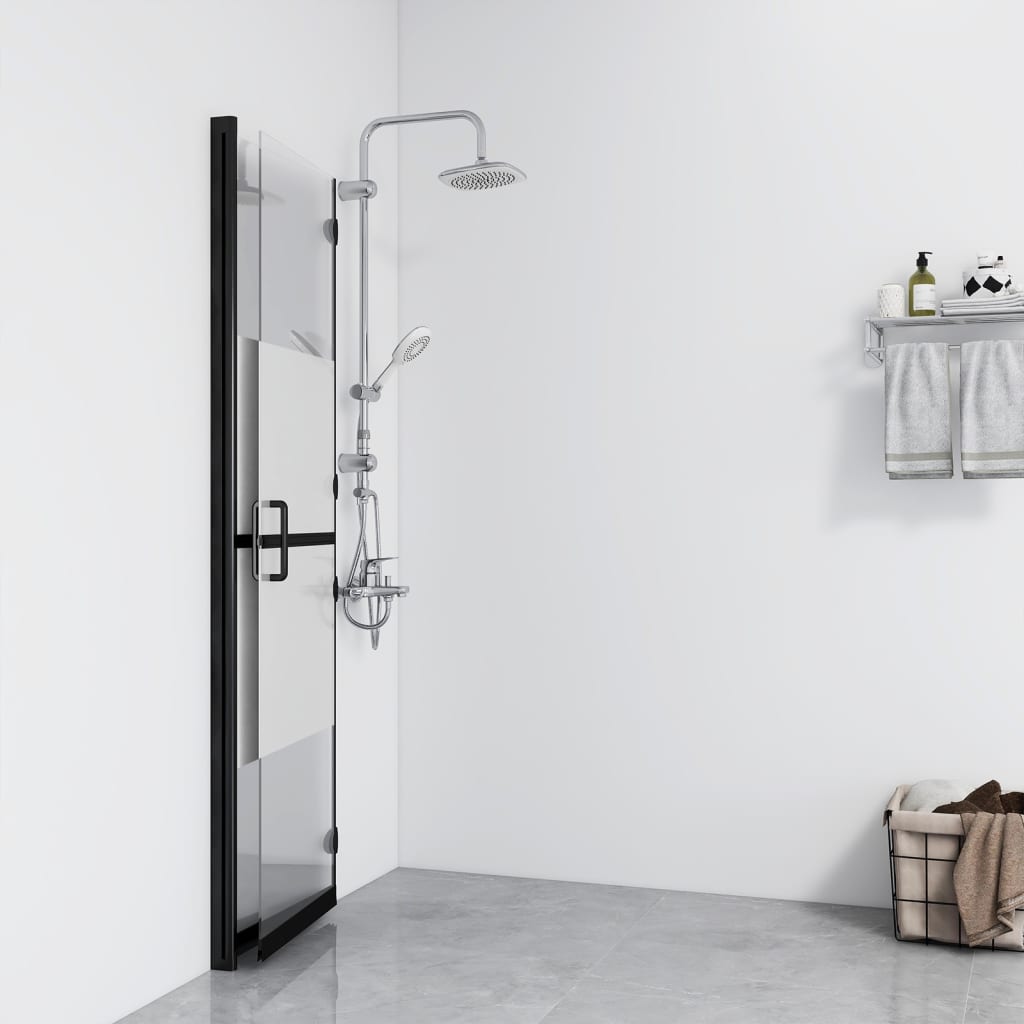 Vidaxl Walk-In Shower Wall Plegable 70x190 cm ESG-Glas Halfmat