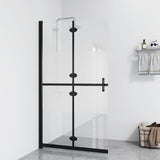 Vidaxl Walk-in Shower Wall składana 100x190 cm ESG-GLAS Halfmat