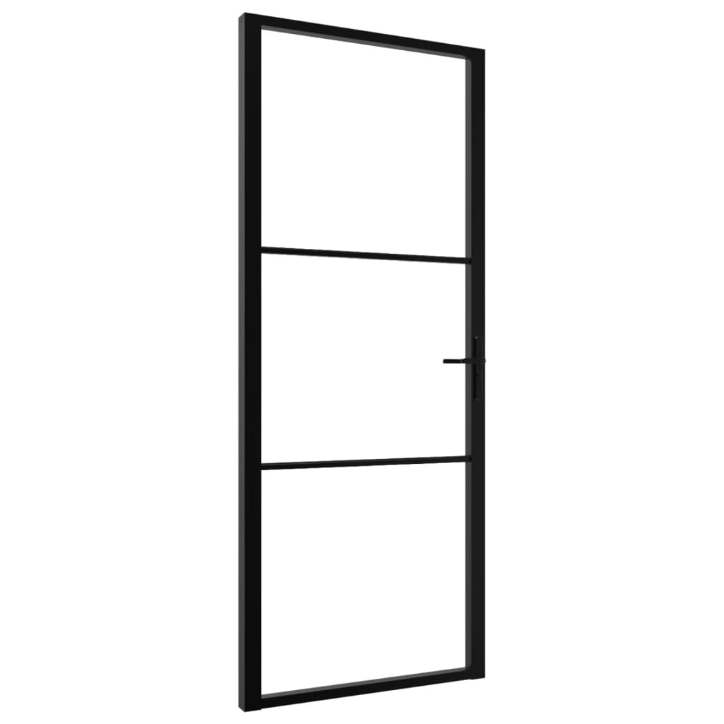 Vidaxl inner door 83x201.5 cm ESG glass and aluminum black