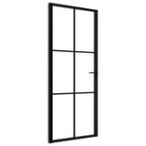 Vidaxl Porta interna 83x201,5 cm ESG Glass e nero in alluminio