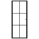 Vidaxl inner door 83x201.5 cm ESG glass and aluminum black