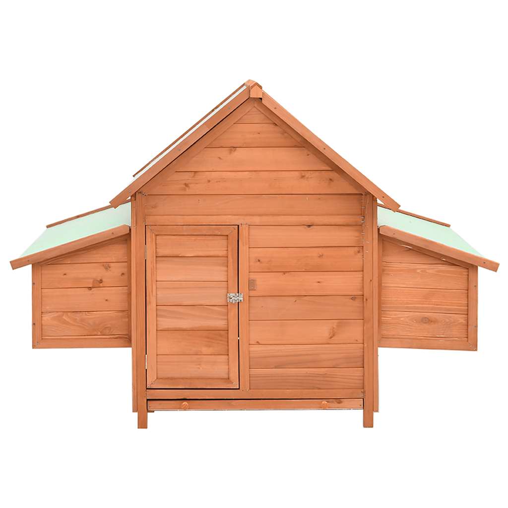 Vidaxl piščančji coop 150x96x110 cm trden pinewood