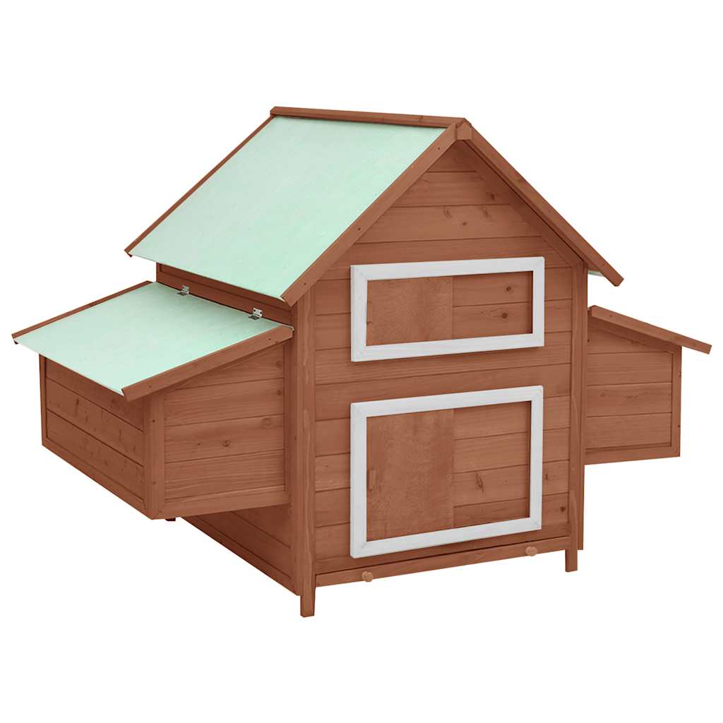 Vidaxl Poulet Coop 15096x110 cm Sol -hood Moko -Colored a wäiss