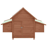 Vidaxl Poulet Coop 15096x110 cm Sol -hood Moko -Colored a wäiss