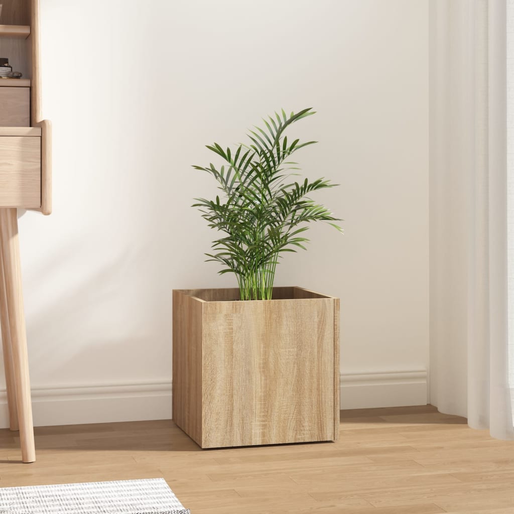 Vidaxl Planter Big 40x40x40 cm forarbejdet træ sonoma eg