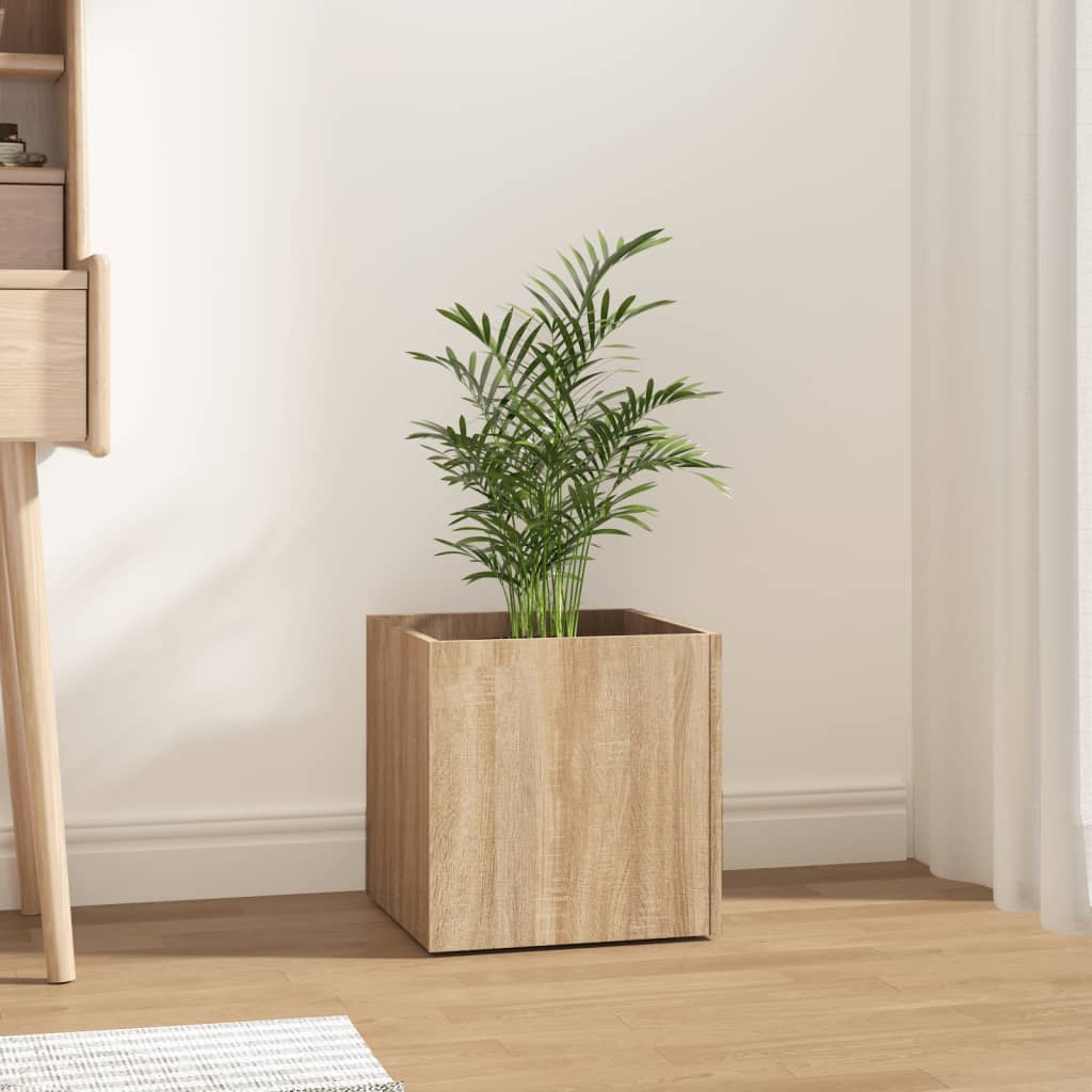 Vidaxl Planter Big 40x40x40 cm forarbejdet træ sonoma eg