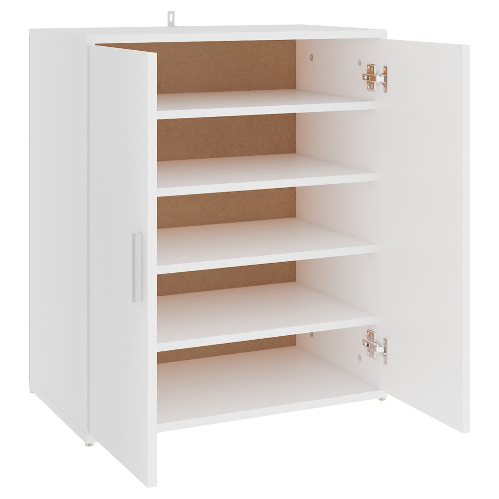 Vidaxl Shoe Cabinet 60x35x70 cm forarbejdet træhvide