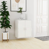 Armoire à chaussures Vidaxl 60x35x70 cm en bois de bois haute brillant blanc