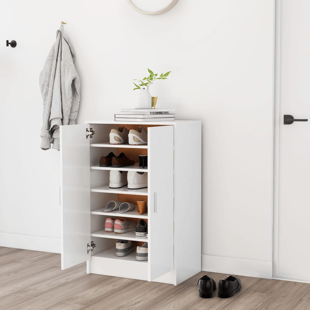 VidaXL Shoe cabinet 60x35x92 cm Processed Wood White