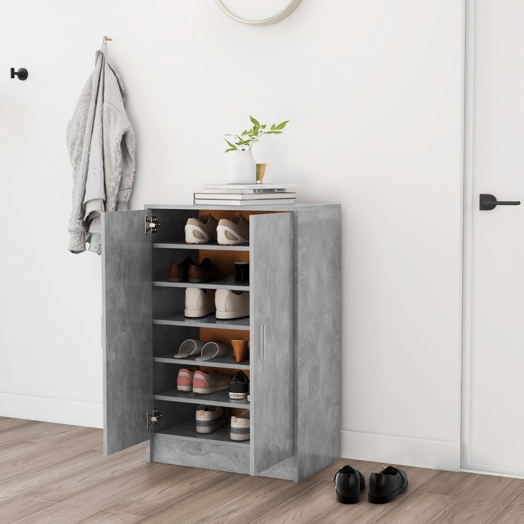 VidaXL shoe cabinet 60x35x92 cm processed wood concrete price