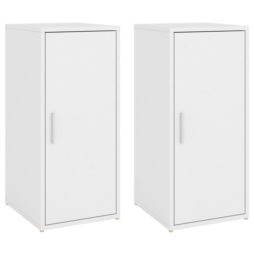 VIDAXL SCARPE IMBINALI 2 PC 32X35X70 CM Bianco in legno elaborato