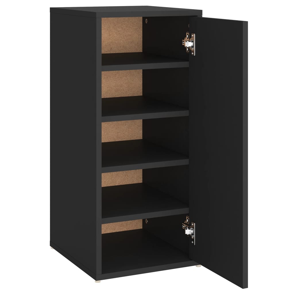 Vidaxl Shoe Cabinet 32x35x70 cm Property Wood Black