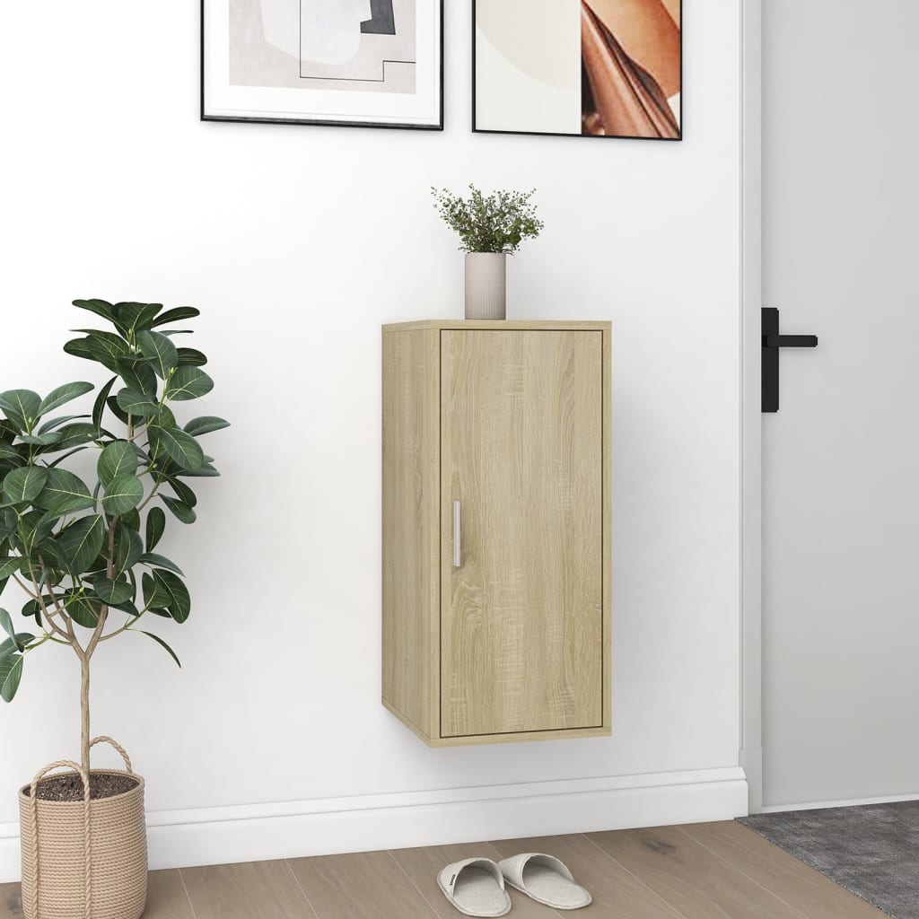 Vidaxl schong Cabinet 32x33x7 cm Chipboard Sonoma Oakfaarf