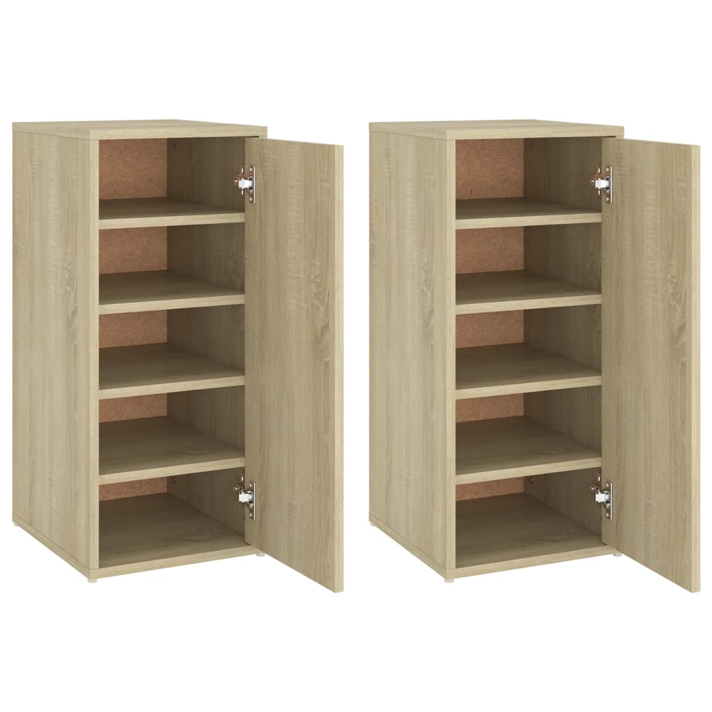 VidaXL shoe cabinets 2 pcs 32x35x70 cm chipboard Sonoma oak colored