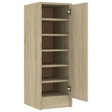 Armoire à chaussures vidaxl 32x35x92 cm en bois de chêne sonoma coloré