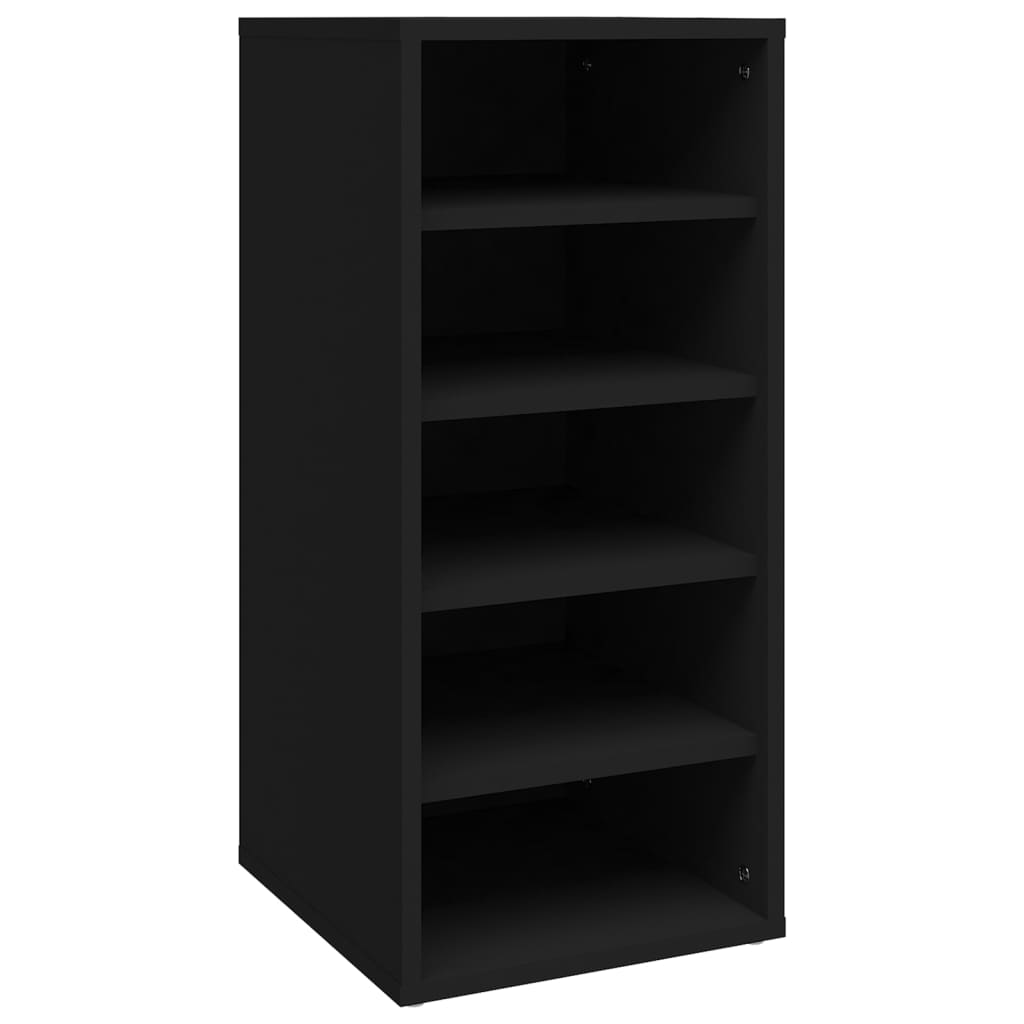 Vidaxl Shoe Cabinet 31.5x35x70 cm spånplade sort