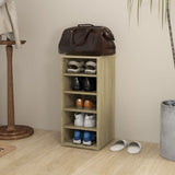 Armoire à chaussures Vidaxl 31.5x35x70 cm en bois de bois de chêne sonoma coloré