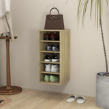 Armoire à chaussures Vidaxl 31.5x35x70 cm en bois de bois de chêne sonoma coloré