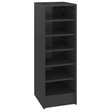 Vidaxl Shoe Cabinet 31.5x35x90 cm Forarbejdet træ Højglansgrå