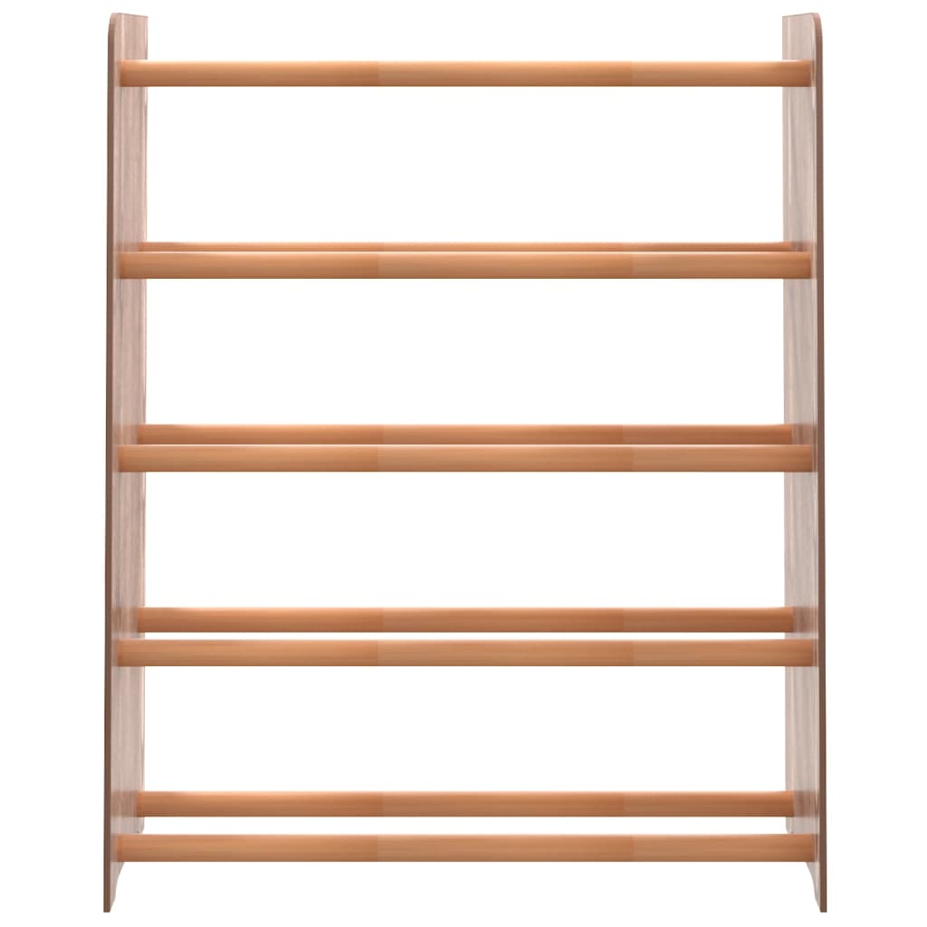 Vidaxl Shoe Rack 65x24x81 cm de madera procesada marrón