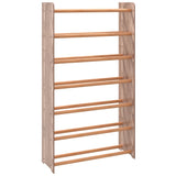 Vidaxl Shoe Rack 65x24x117 cm de madera procesada marrón